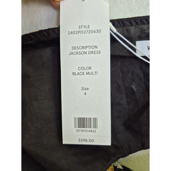 Veronica Beard JACKSON FLORAL-PRINT DRESS In Black Multi Size 4 NWT - Picture 10 of 12